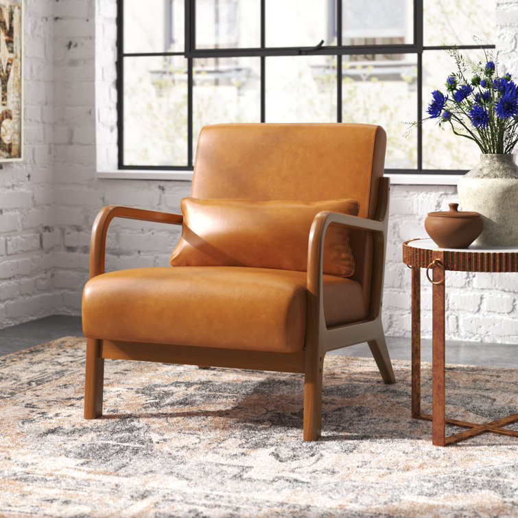 Faux leather online armchair